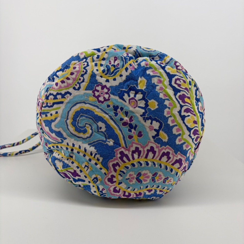 Vera Bradley Capri‎ Blue Paisley Cotton Drawstring Ditty Bag Travel Pouch - Picture 3 of 6
